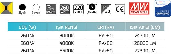 Goya Gy 8263-40x150 260 Watt Sarkıt Linear Armatür